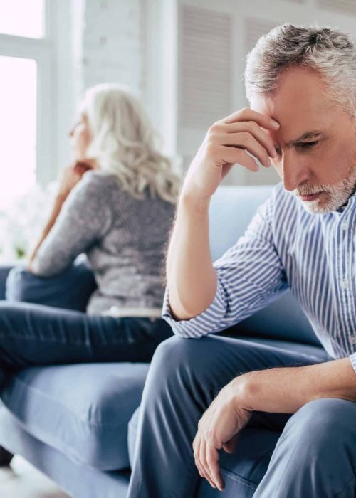 Senior,Couple,At,Home.,Handsome,Old,Man,And,Attractive,Old