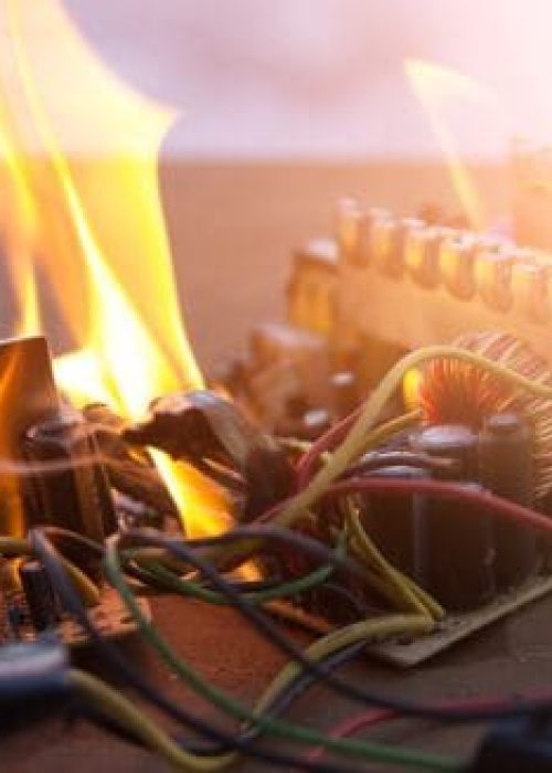 electrical-component-on-fire